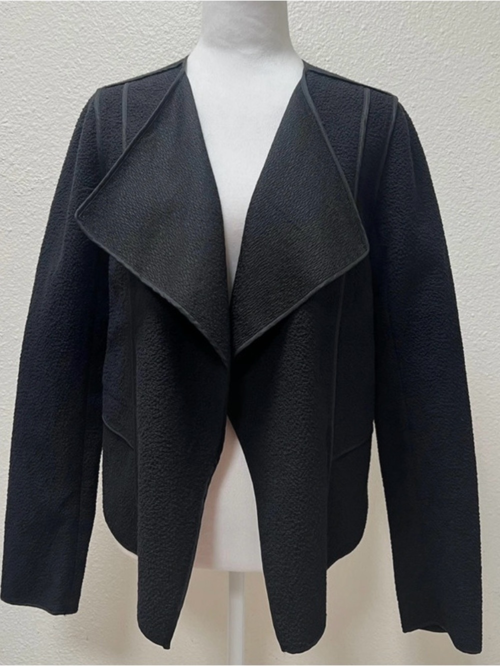 Vince Bouclé Open Front Suede Jacket M